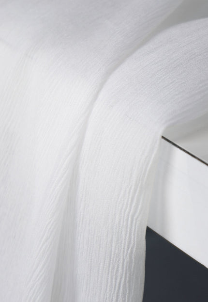 Mulberry Silk Chiffon Fabric, 90 GSM White Silk, 44” Wide