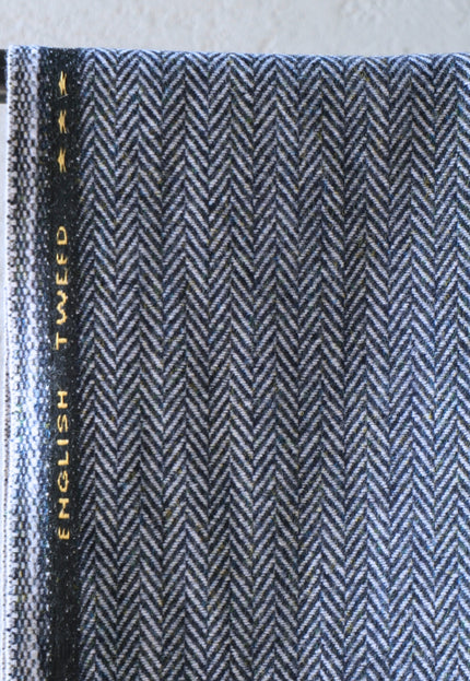 Harris-Style Wool Herringbone Tweed Fabric, 58" Wide, 420 GSM