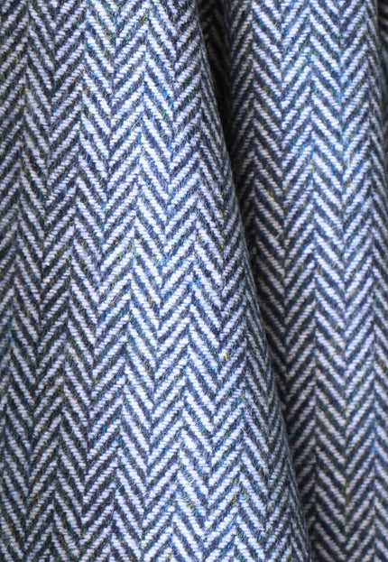 Harris-Style Wool Herringbone Tweed Fabric, 58" Wide, 420 GSM