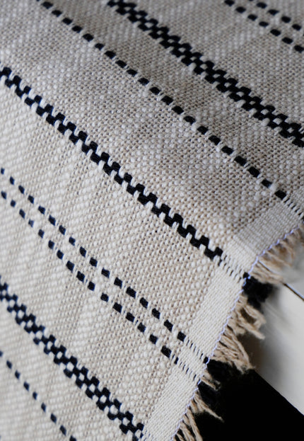 Hemp Striped Dobby Fabric, 58" Wide, 370 GSM