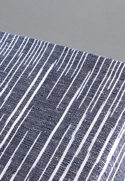 Indigo Handwoven Kasuri Fabric, 45" Wide, 300 GSM