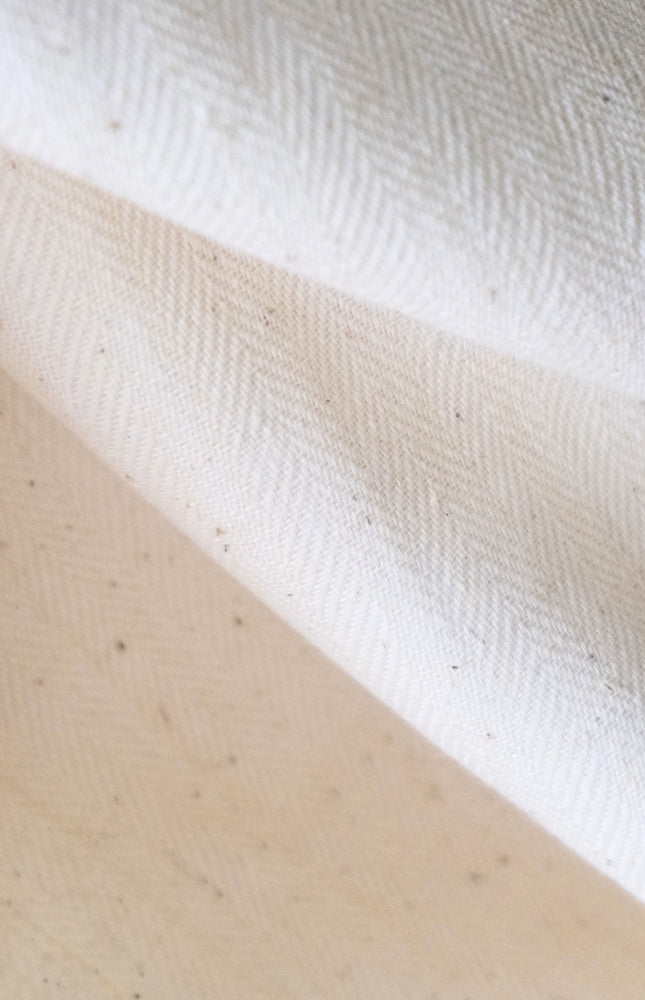 Handwoven Kala Cotton Herringbone Fabric | 45" Wide | 215 GSM
