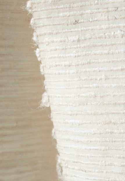 Tussar Silk Noil Striped Fabric | 280 GSM | 44” Wide