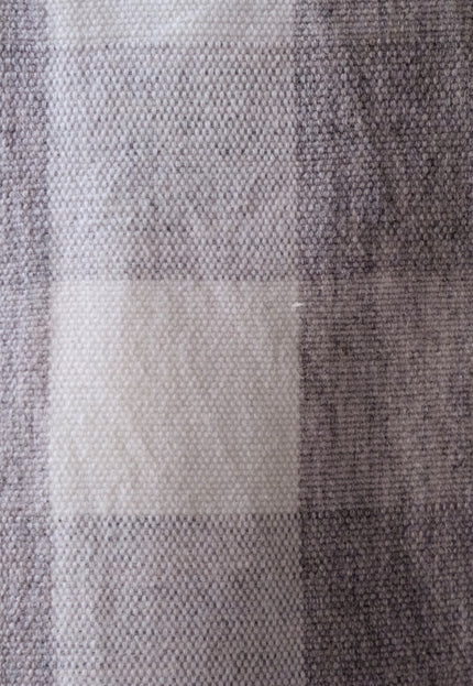 Handwoven Checkered Kala Cotton + Kutchh Wool Fabric, 45" Wide, 270 GSM