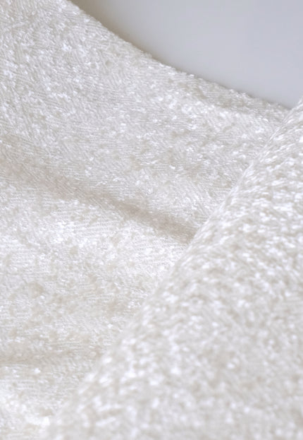 Linen + Merino Wool Moss-Textured Jacquard Fabric | 350 GSM | 48” Wide