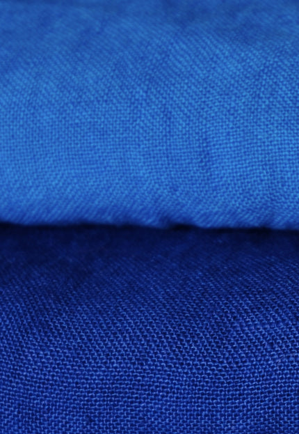 Pure Indigo Linen Fabric: 170 GSM, 45" Wide - By The Yard