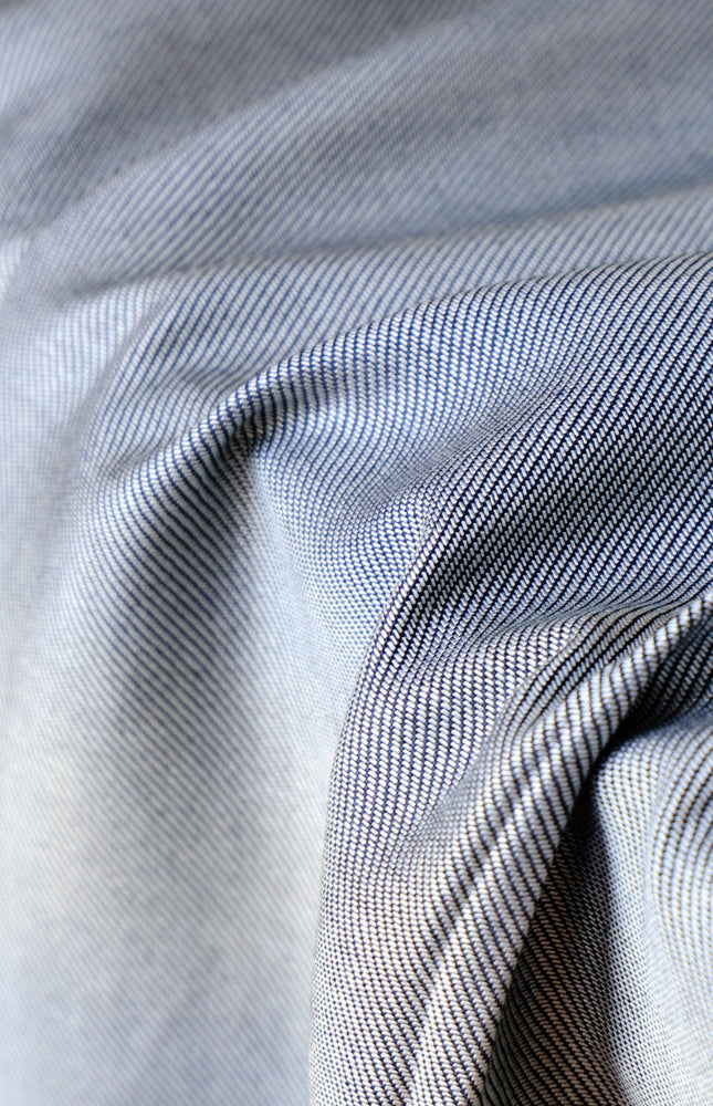 Tencel™ - Linen Denim Fabric, Navy Blue, 125 GSM Lightweight Twill, 54" inches wide