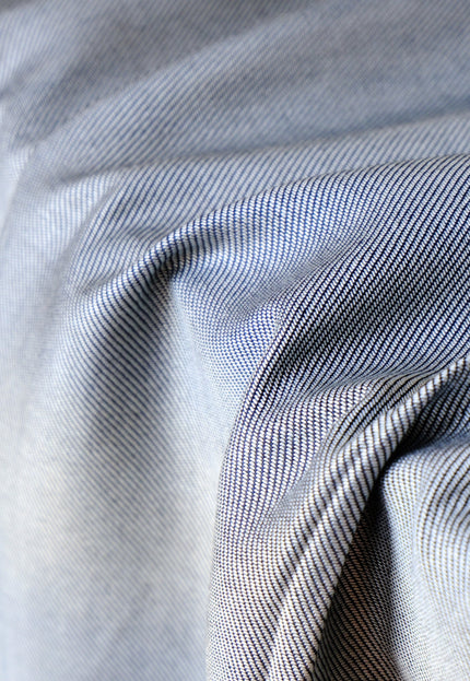 Tencel™ - Linen Denim Fabric, Navy Blue, 125 GSM Lightweight Twill, 54" inches wide