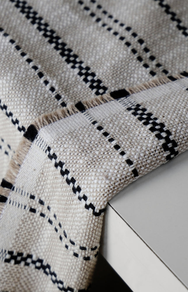 Hemp Striped Dobby Fabric, 58" Wide, 370 GSM