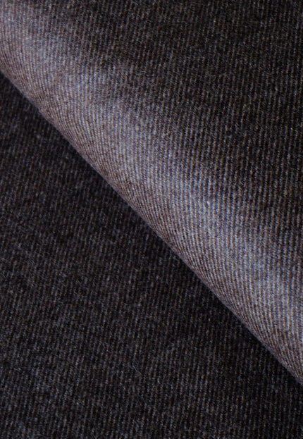Dark Brown Yak Wool Tweed (Plain, Herringbone & Twill) Fabric, 320 GSM, 54" wide