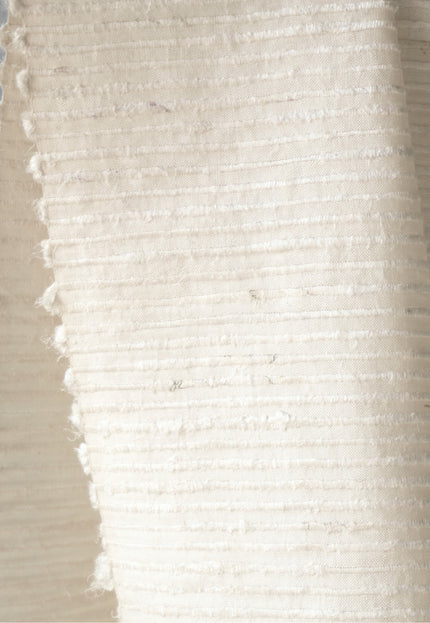 Tussar Silk Noil Striped Fabric | 280 GSM | 44” Wide