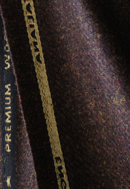Harris-Style Tweed Wool Fabric, 58" Wide, 420 GSM