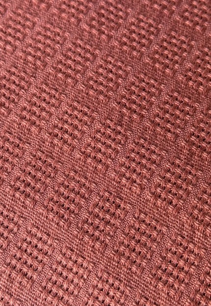 Naturally Dyed Organic Cotton Dobby Fabric, Dotted Textured Weave, 230 GSM, 45” Wide