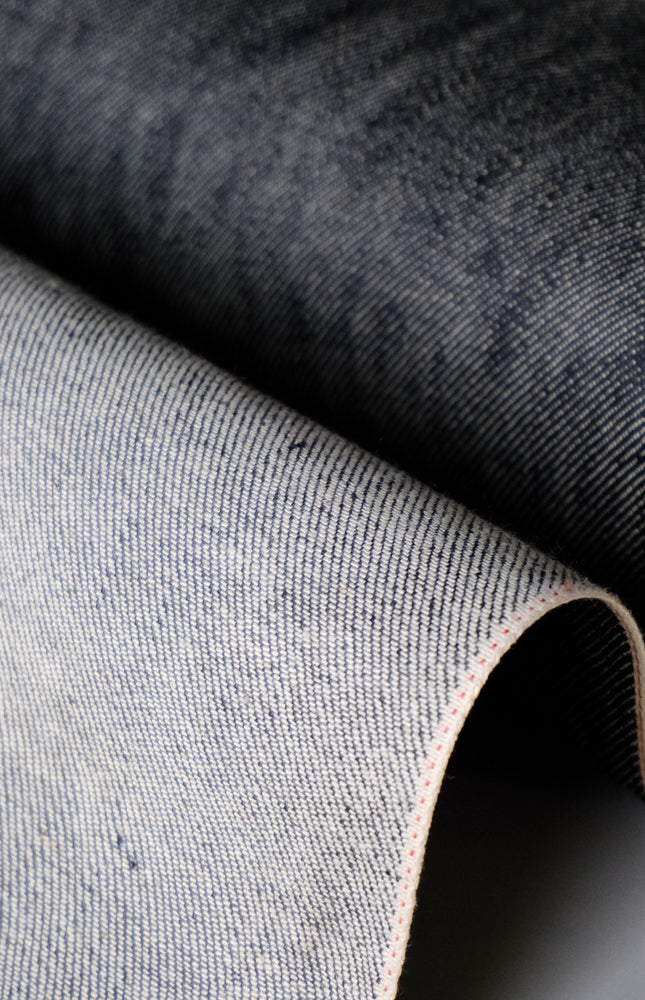 Japanese Black Selvedge Denim Fabric - 33" Wide, 396 GSM (12.5oz)