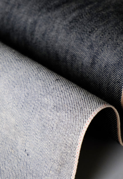 Japanese Black Selvedge Denim Fabric - 33" Wide, 396 GSM (12.5oz)