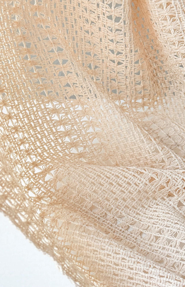 Crocheted Cotton Lace Fabric, 40" Wide, 170 GSM