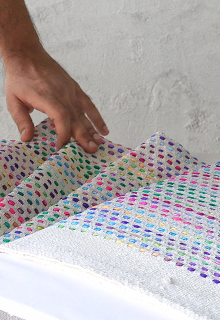 Rainbow Cotton-Wool Jacquard Fabric, 40" Wide, 630 GSM