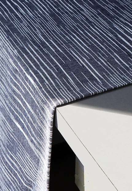 Indigo Handwoven Kasuri Fabric, 45" Wide, 300 GSM
