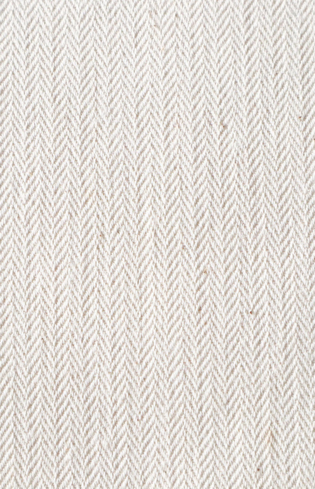 Cotton + Linen Blend Greige Herringbone Fabric | 240 GSM | 54” inches Wide - By the Yard