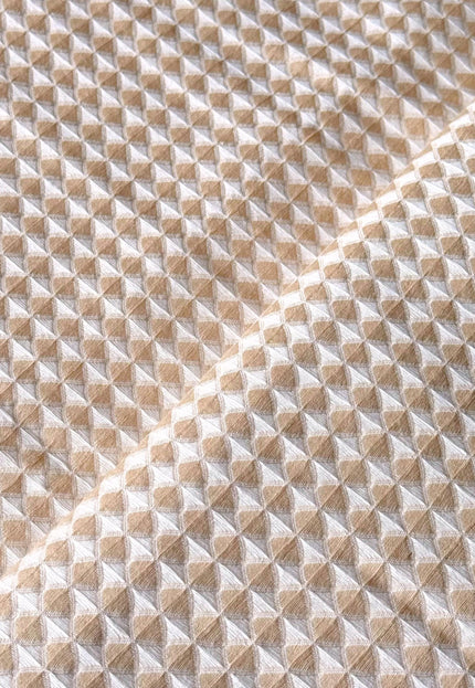 Cotton Honeycomb Dobby Fabric by the yard - "The Labyrinth", 56" Wide, 190 GSM