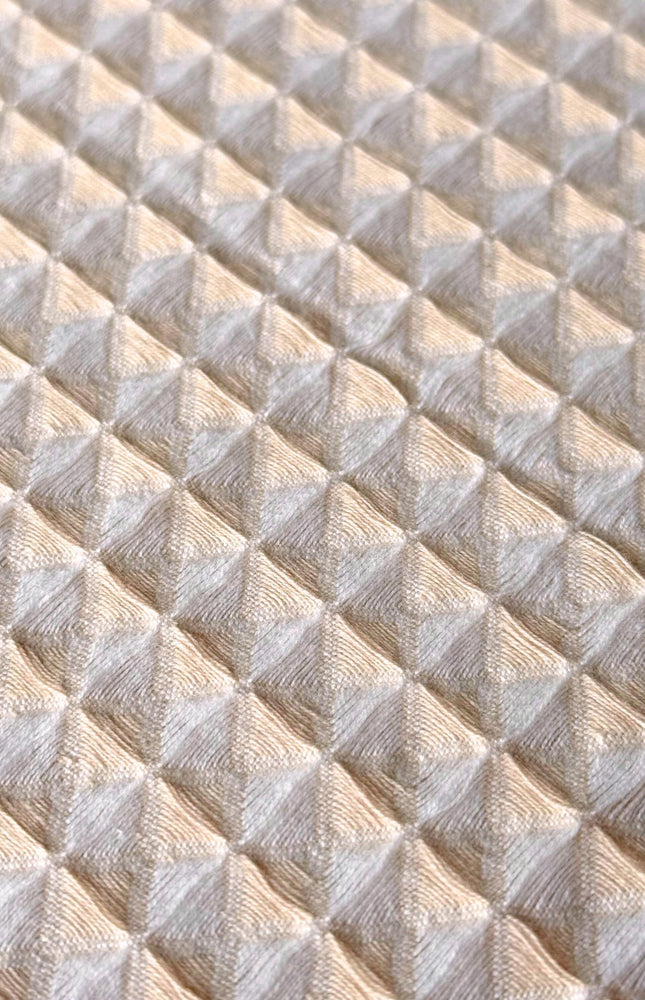 Cotton Honeycomb Dobby Fabric by the yard - "The Labyrinth", 56" Wide, 190 GSM