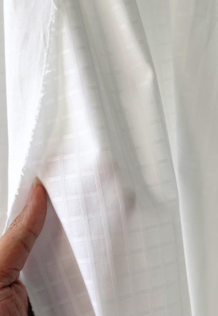 Self-Checkered & Self-Striped Bamboo Fabric, 56" Wide, 150 GSM