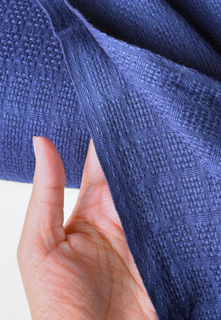 Naturally Dyed Organic Cotton Dobby Fabric, Dotted Textured Weave, 300 GSM, 45” Wide