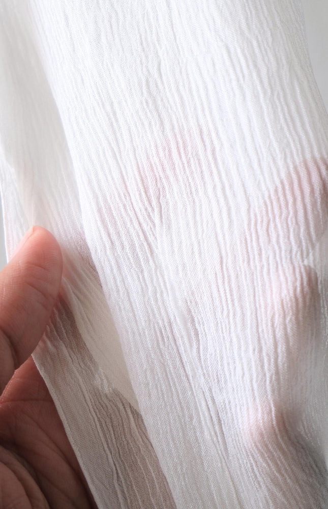 Vegan Rose Fiber Silk Chiffon Fabric, Plant-Based Sheer Fabric, 44" Wide | 90 GSM