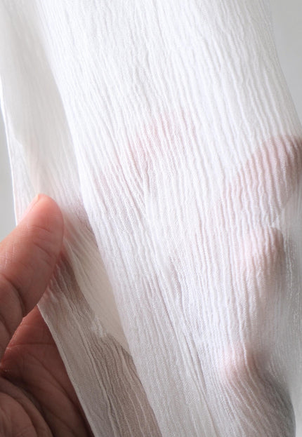 Vegan Rose Fiber Silk Chiffon Fabric, Plant-Based Sheer Fabric, 44" Wide | 90 GSM