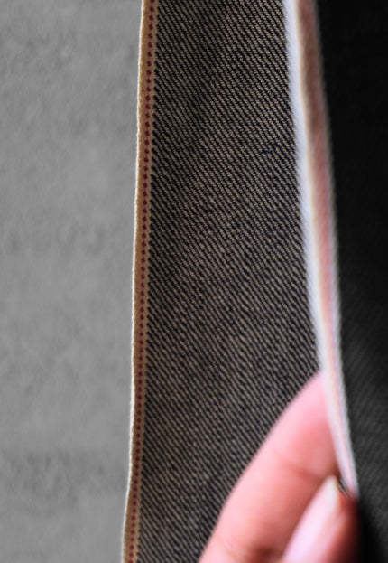 Washed Indigo Selvedge Denim Fabric - 33" Wide, 415 GSM (13 oz)