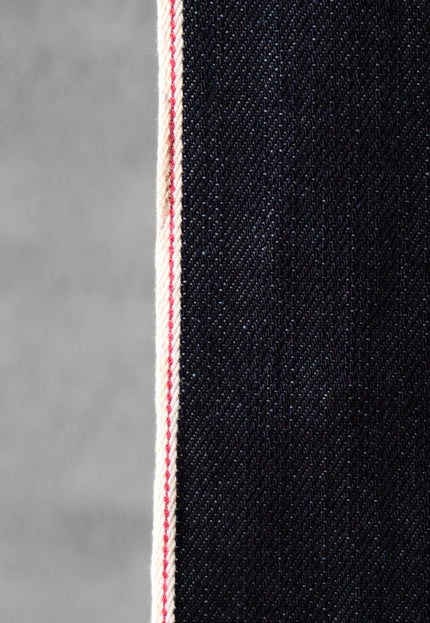 Washed Indigo Selvedge Denim Fabric - 33" Wide, 415 GSM (13 oz)