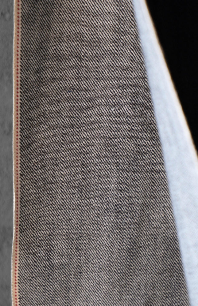 Washed Indigo Selvedge Denim Fabric - 33" Wide, 415 GSM (13 oz)