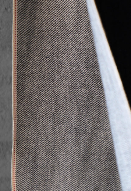 Washed Indigo Selvedge Denim Fabric - 33" Wide, 415 GSM (13 oz)