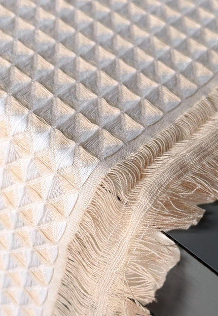 Cotton Honeycomb Dobby Fabric by the yard - "The Labyrinth", 56" Wide, 190 GSM