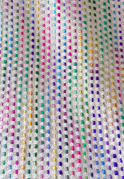 Rainbow Cotton-Wool Jacquard Fabric, 40" Wide, 630 GSM