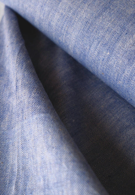 Handwoven Indigo Chambray Fabric | 45 inches wide | 130 GSM