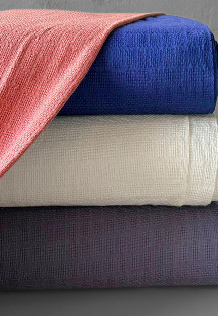 Naturally Dyed Organic Cotton Dobby Fabric, Dotted Textured Weave, 300 GSM, 45” Wide