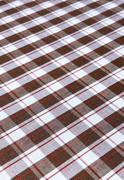 Pure Linen Gingham Checks Fabric by the yard | 210 GSM | 54” Wide