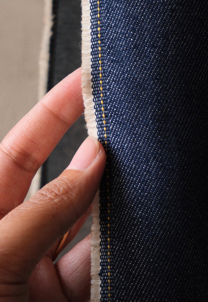 Pure Indigo (washed & softened), 56" Wide, 12.5 oz (≈ 270 GSM)