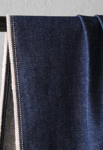 Pure Indigo (washed & softened), 56" Wide, 12.5 oz (≈ 270 GSM)