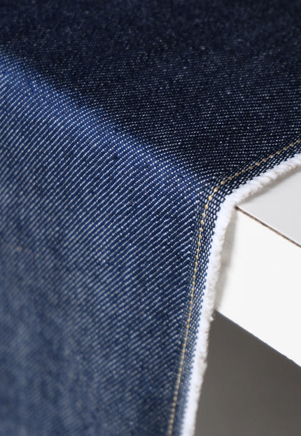 Pure Indigo (washed & softened), 56" Wide, 12.5 oz (≈ 270 GSM)