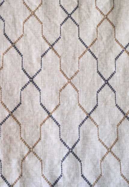 Embroidered Cotton-Linen Fabric, 47" Wide, 220 GSM