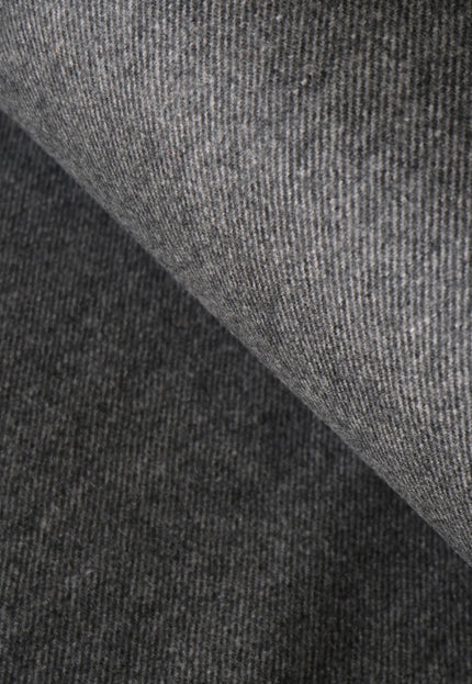 Yak Wool Twill Tweed Fabric, 58" Wide, 380 GSM (Charcoal Gray)