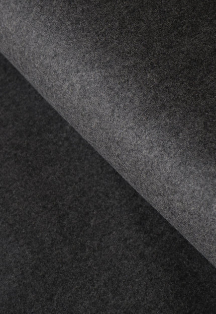 Worstead-style Boiled Pure Wool Fabric, 56" Wide, 390 GSM (Charcoal Gray)
