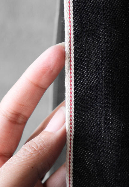 Washed Indigo Selvedge Denim Fabric - 33" Wide, 415 GSM (13 oz)