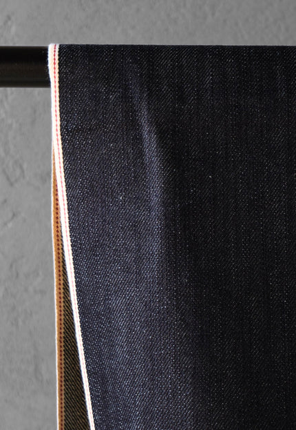 Washed Indigo Selvedge Denim Fabric - 33" Wide, 415 GSM (13 oz)
