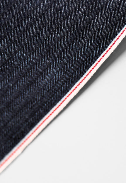 Raw Indigo Herringbone Selvedge Denim Fabric | 33″ Wide | 396 GSM