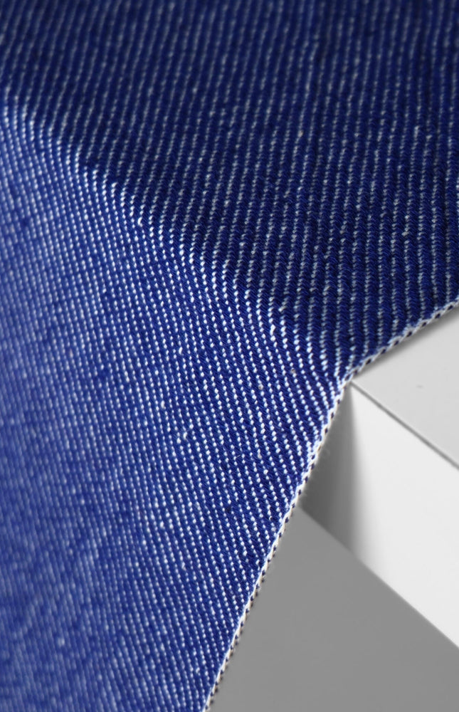 Handwoven Naturally Dyed Denim Fabric | Natural Indigo & Terracotta | 44" Wide | 230 GSM