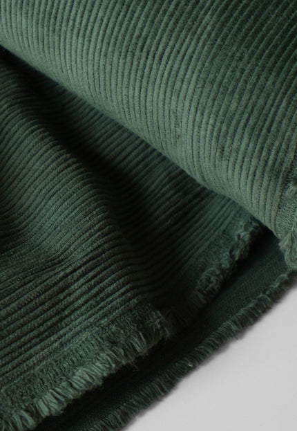 Dark Green Cotton Corduroy Fabric, 13 Wale, 58" Wide, 350 GSM