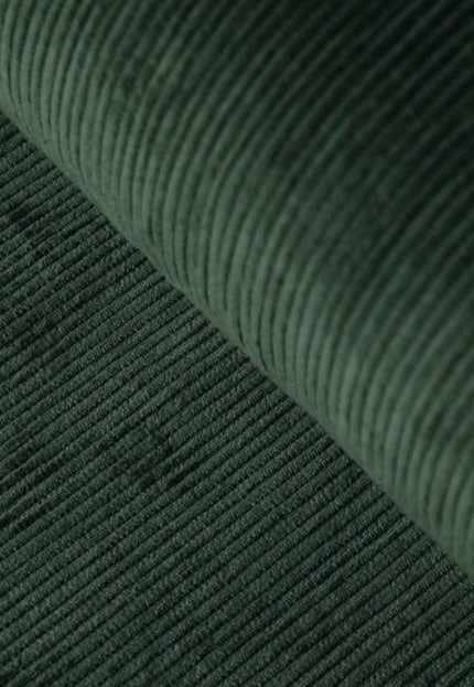 Dark Green Cotton Corduroy Fabric, 13 Wale, 58" Wide, 350 GSM